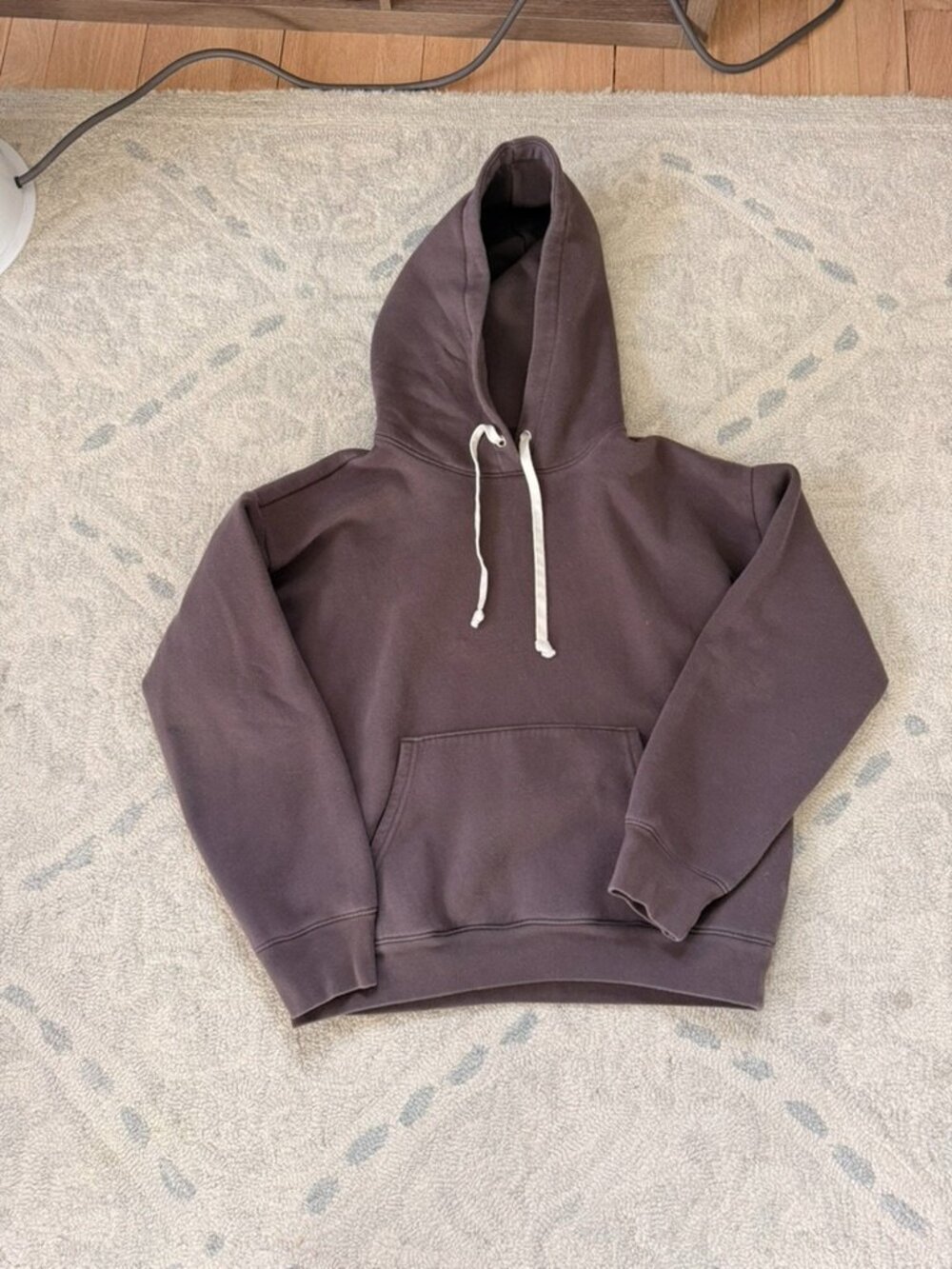 J. Crew Heritage Fleece Hoodie in Licorice in Small
